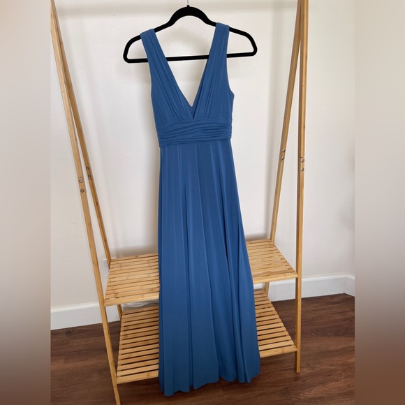 BCBGMax Formal Dress with Deep V and Flowing Fabric - Picture 3 of 5